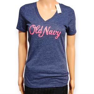 Old Navy Women's Blue V-Neck T-Shirt